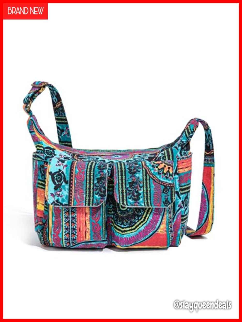 Retro Multiple Pockets Bohemian Canvas Hobo Shoulder Bag Hippie Boho Crossbody